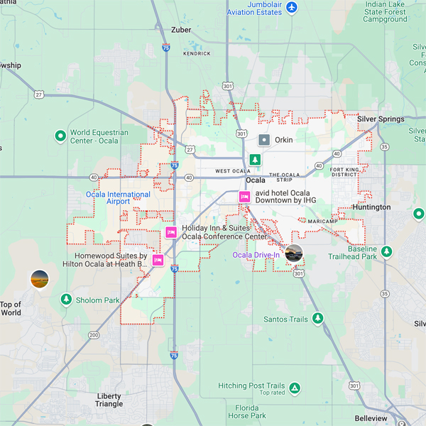 Ocala FL map for lanai and screen enclosure services